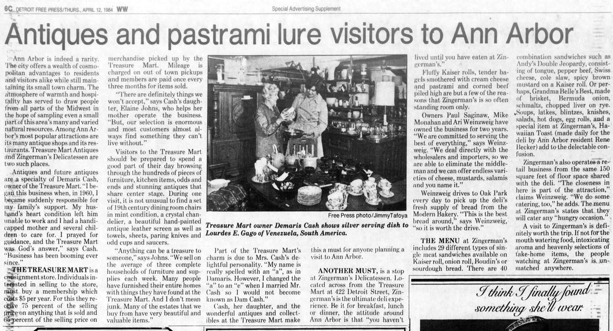 Treasure Mart - Apr 12 1984 Article